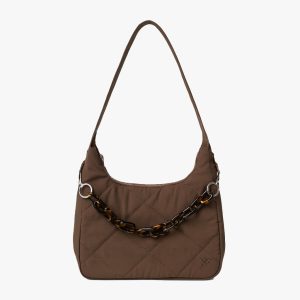 Chocolate Quilted - Penny Shoulder Bag