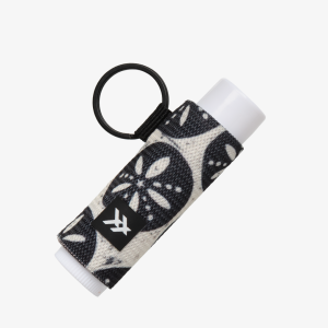 Sand Dollar Black - Chapstick Holder Keychain