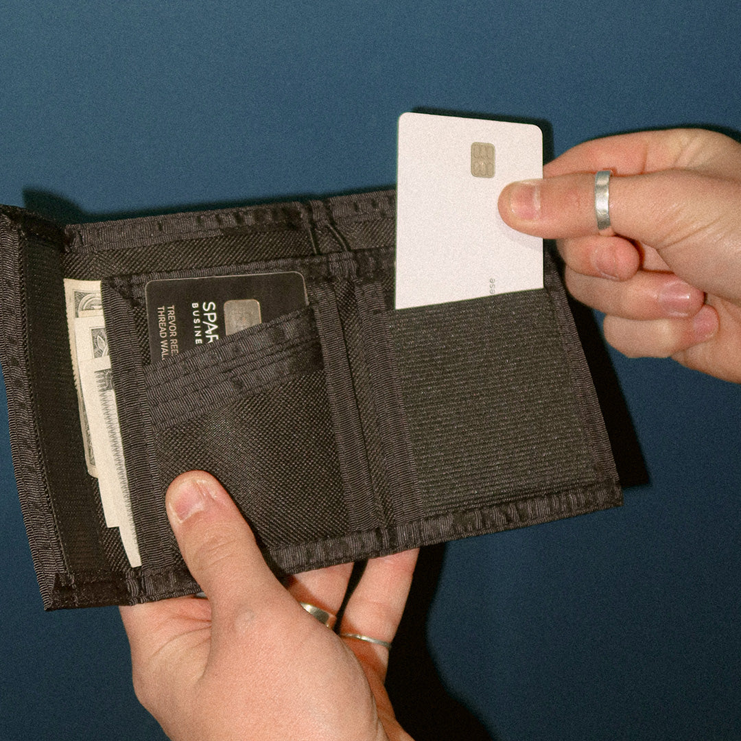 Black - Velcro Bifold Wallet - Image 3
