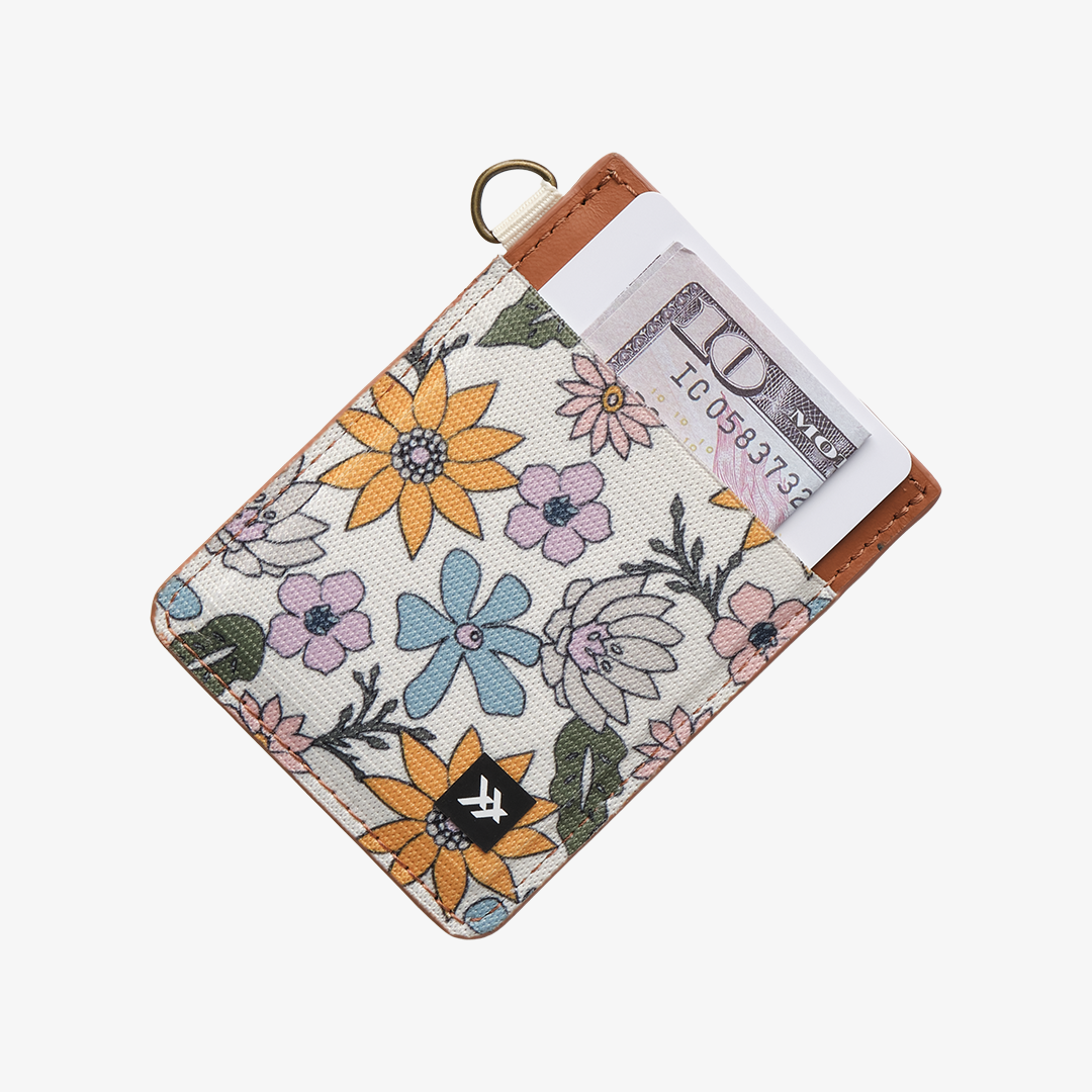 Mountain Flowers - Vertical Leather Wallet - Image 2
