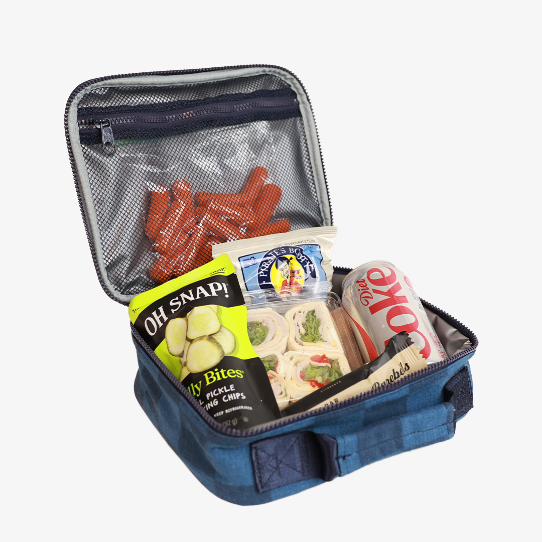 Denim Check - Insulated Lunch Bag - Image 2