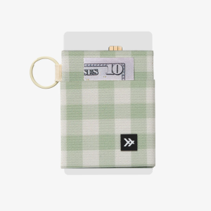 Green Gingham - Elastic Wallet