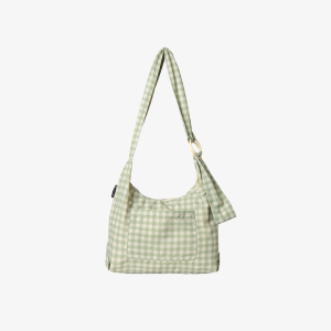 Green Gingham - Small Slouchy Shoulder Bag