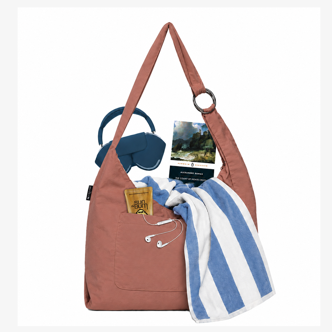 Mauve - Large Slouchy Shoulder Bag - Image 2