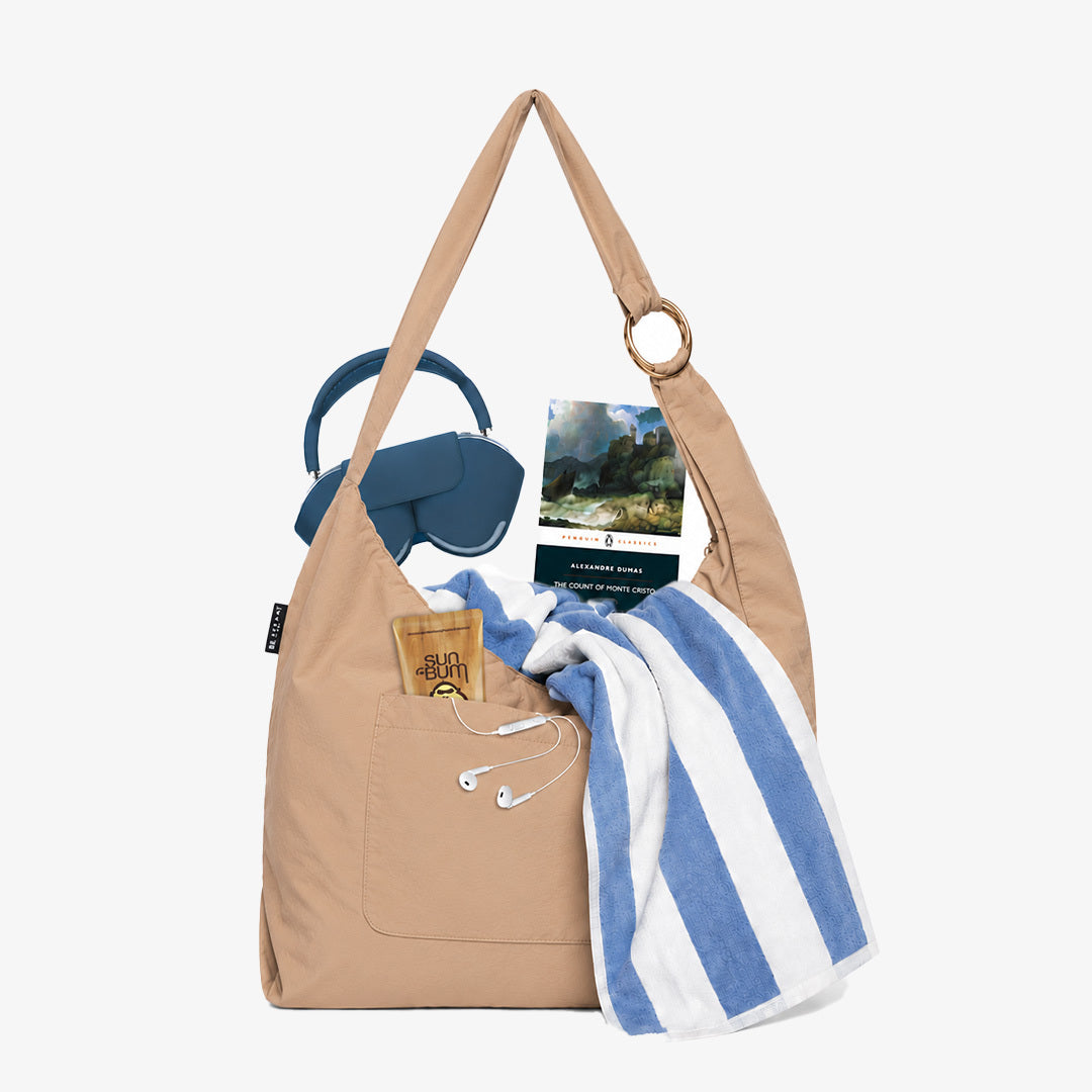 Sand - Large Slouchy Shoulder Bag - Image 2