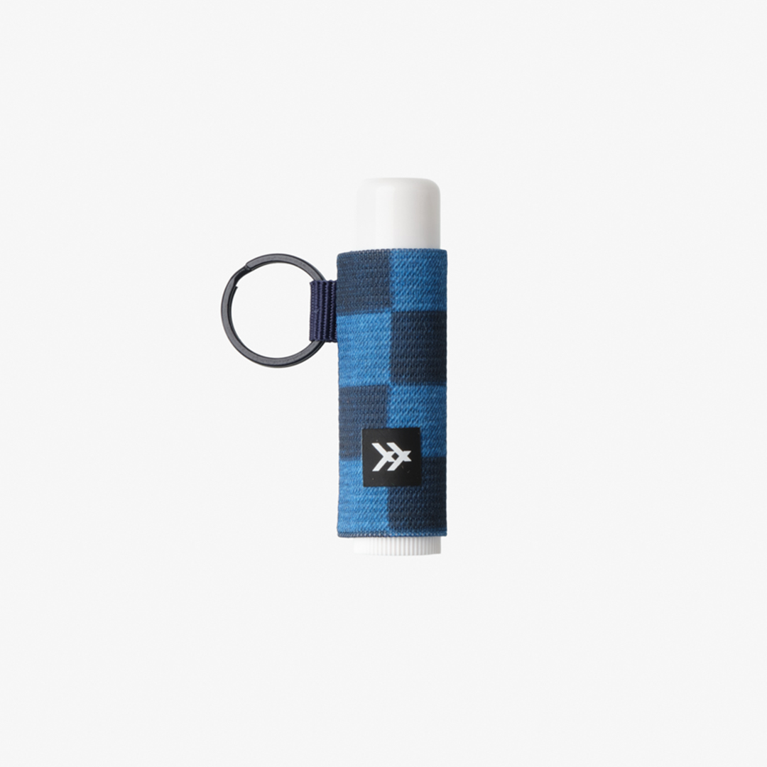Denim Check - Chapstick Holder Keychain - Image 2