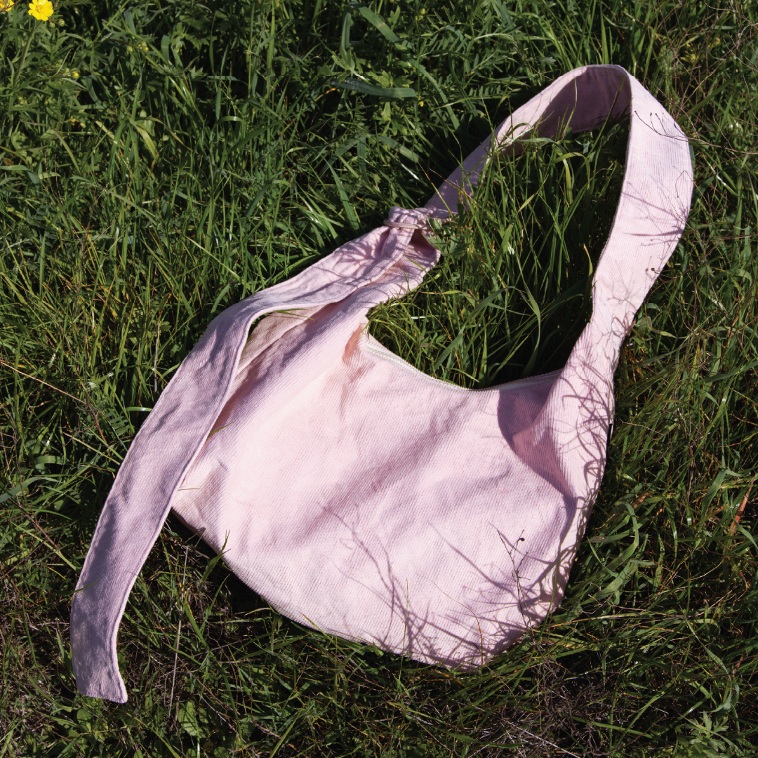 Rose Dust Corduroy - Small Slouchy Shoulder Bag - Image 5