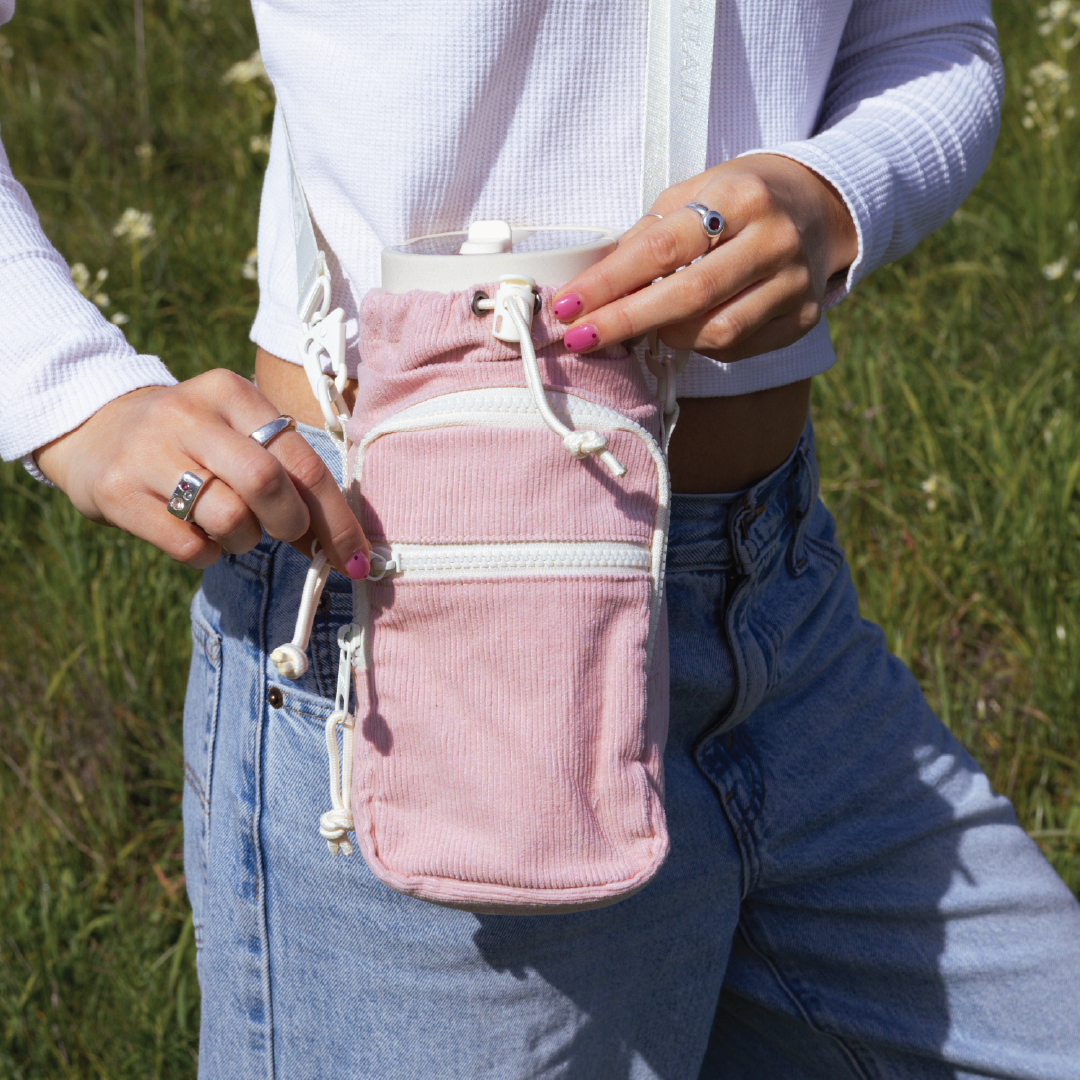 Rose Dust Corduroy - Water Bottle Sling Bag - Image 5