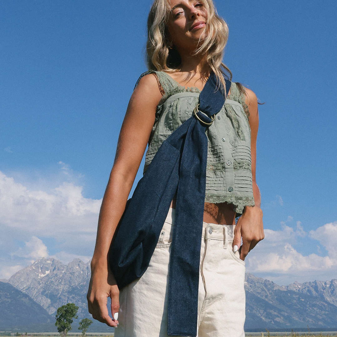 Denim - Small Slouchy Shoulder Bag - Image 6