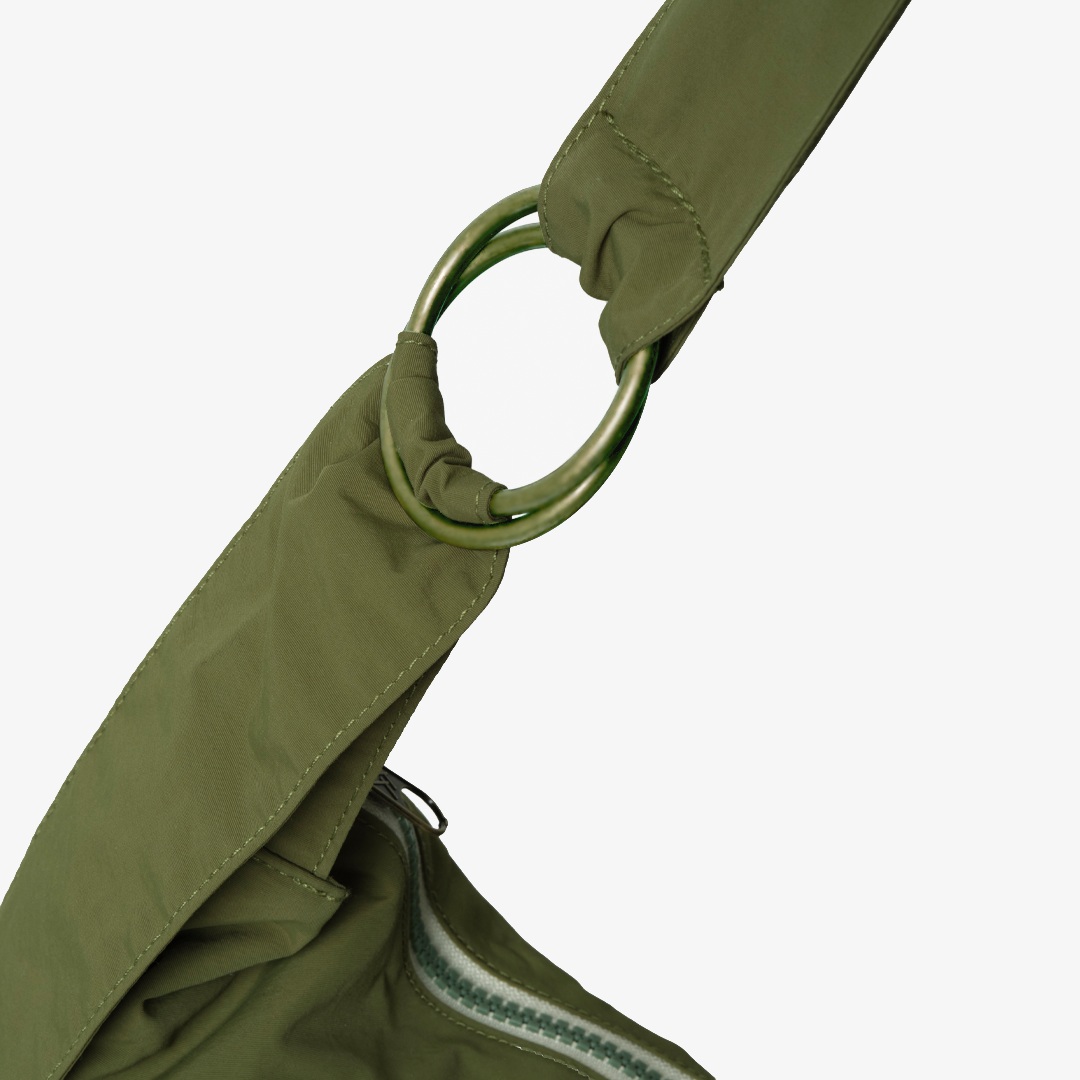 Olive - Large Slouchy Shoulder Bag - Image 4