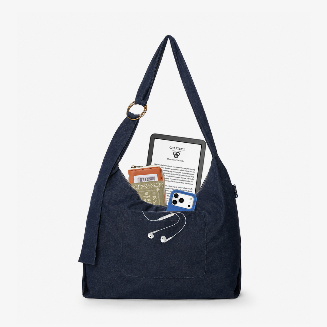 Denim - Small Slouchy Shoulder Bag - Image 2