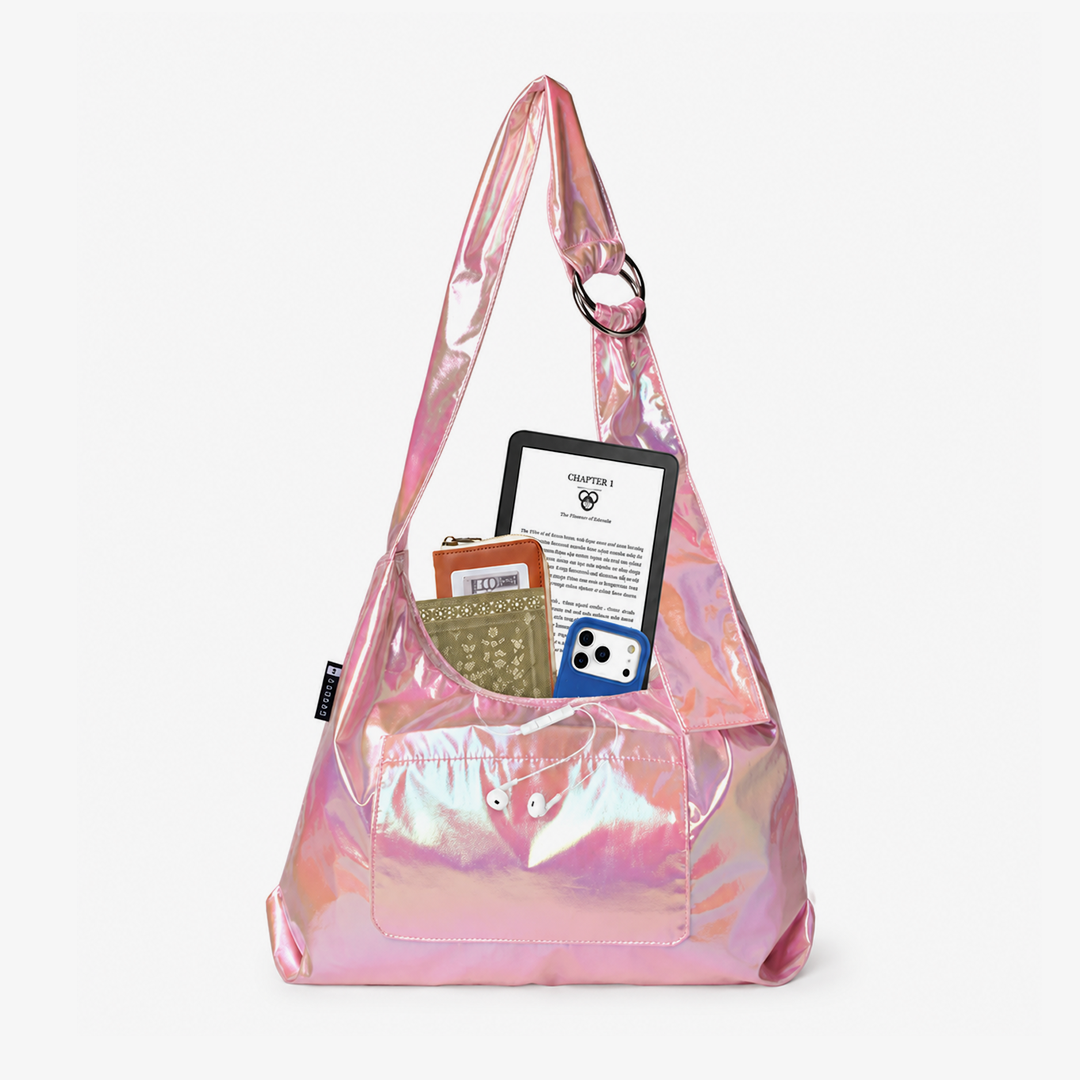 Metallic - Small Slouchy Shoulder Bag - Image 2